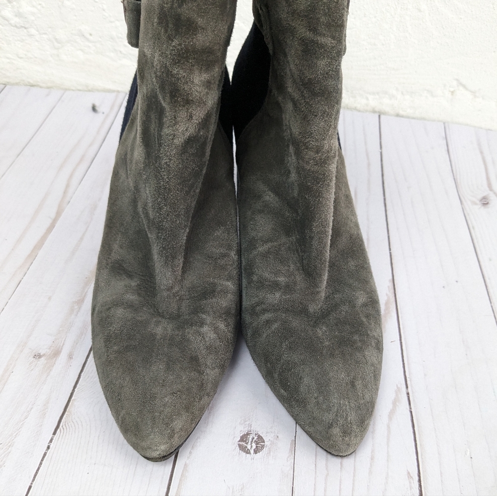 Stuart Weitzman • Imback Bi-color Ankle Boots - Picture 4 of 11